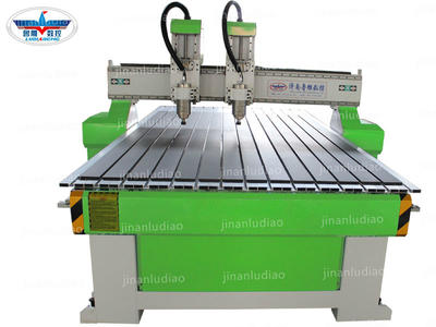LD-1325  Double-Spinder CNC Router Machine with  T slot press